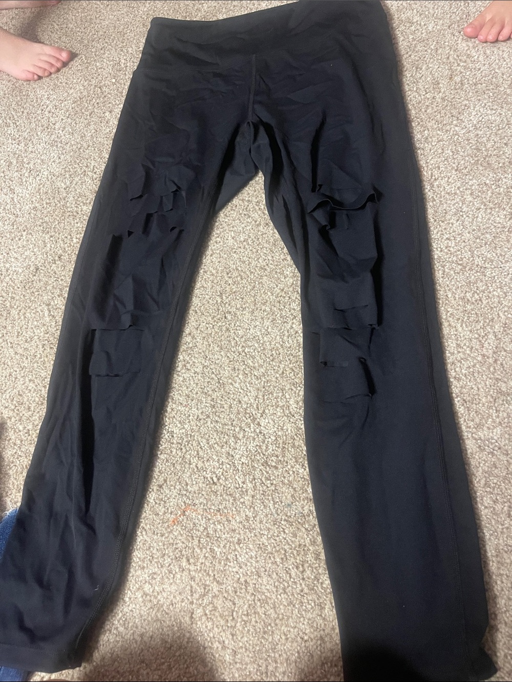 ZYIA Black Ripped Leggings